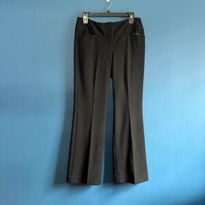 Y2K Express Black Dress Pants Women's Size 2 Preppy Low Rise 2009 Bootcut Office